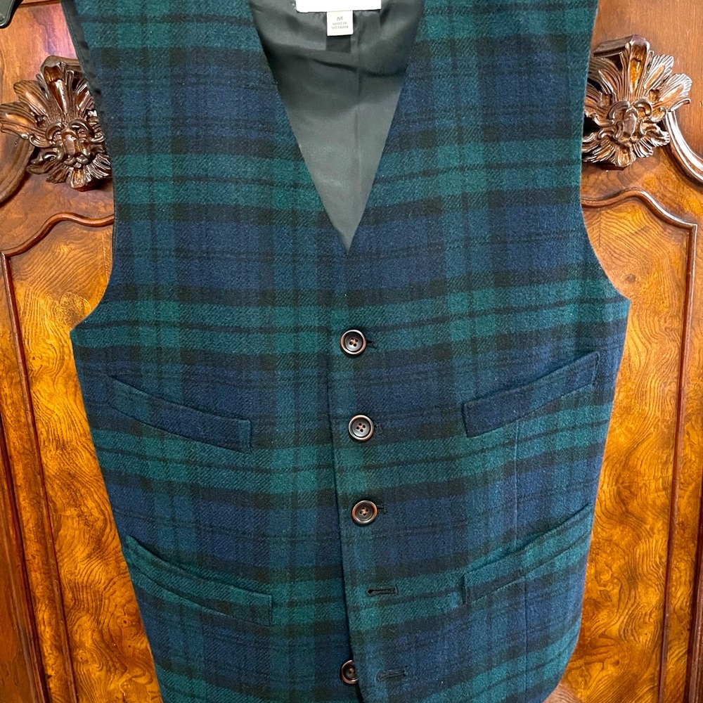 Goodfellow & Co Blue Plaid Vest